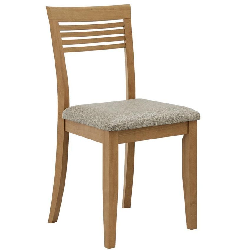 Cadeira Lazuli Estrutura Madeira Maciça Estofado Linho Café Lyam Decor - imagem 5