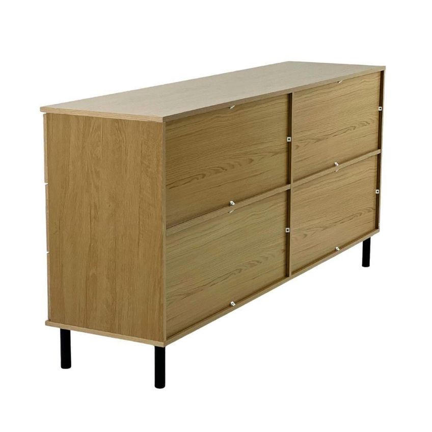 Cômoda DM-240 6 Gavetas MDP Puxador Metálico Branco Ditália Móveis - imagem 3