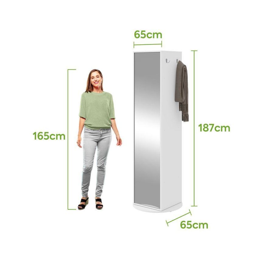Sapateira Esthela 1 Porta 5 Prateleiras 65cm MDF-MDP Branco Móveis Lopas - imagem 5