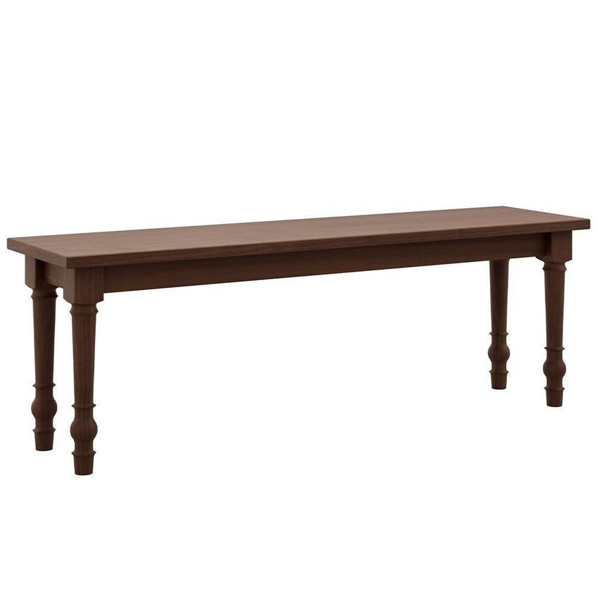 Banco Lazuli F06 Sem Porta 1 Prateleira Madeira Maciça Tamanho 136cm Café Lyam Decor - imagem 3