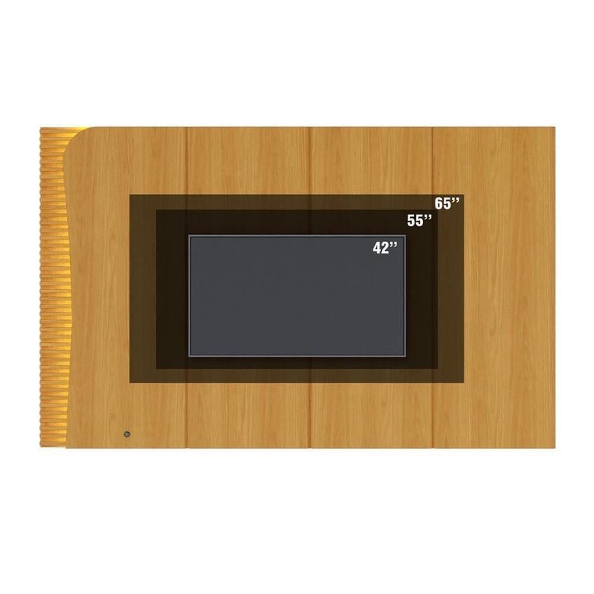 Painel Para TV Amalfi 75" 216cm MDF MDP Com LED Ripado Colibri Móveis - imagem 3