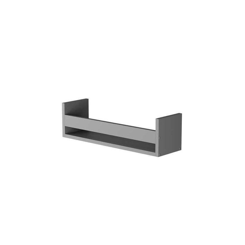Prateleira Porta Brinquedo 70x12cm MDF Suporte Invisível Infantil Cinza Claro - imagem 3