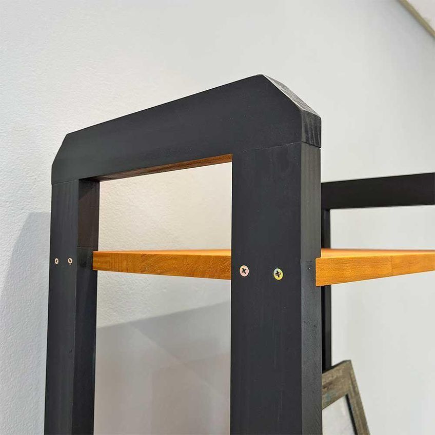 Aparador Linea Slim Moderno 4 Prateleiras Madeira Maciça 54cm Artfactory Design - imagem 4