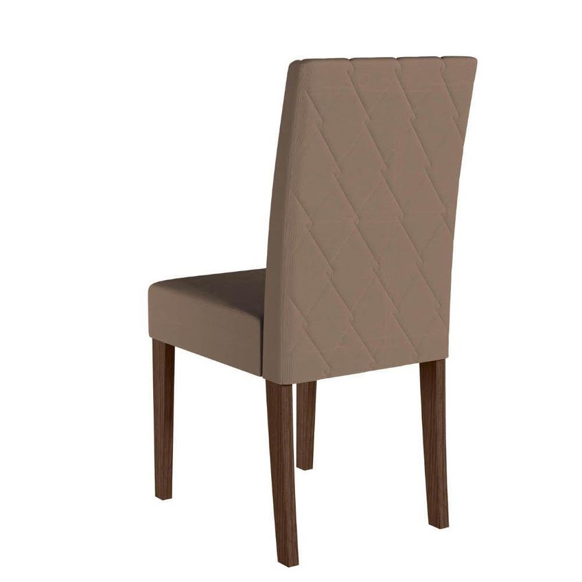 Kit 8 Cadeiras De Jantar Jade Mdf Suede Capuccino Amêndoa Pallazio - imagem 3