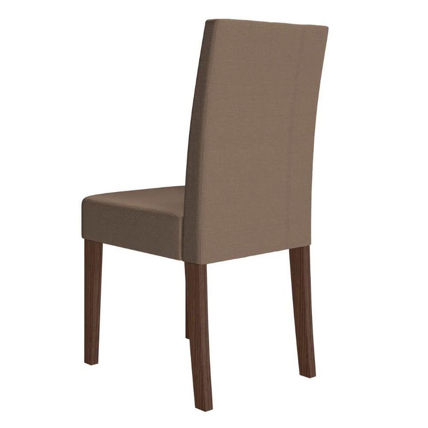 Kit 4 Cadeiras De Jantar Josi Mdf Suede Capuccino Base Amêndoa Pallazio - imagem 4