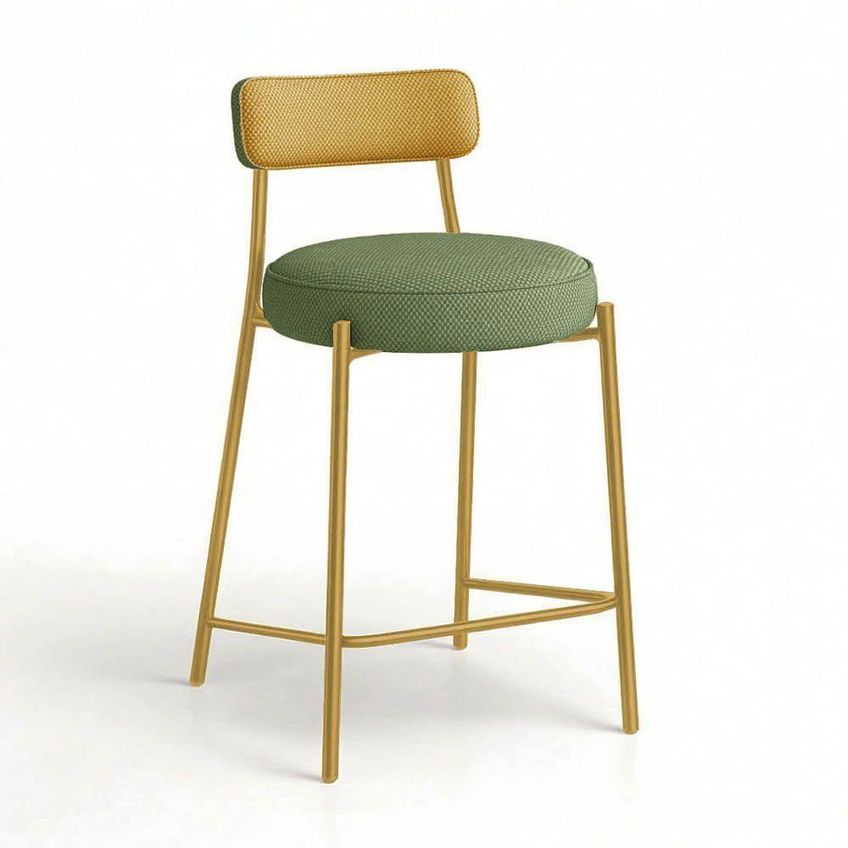 Kit 3 Banquetas Altas Londres Napoli Hidrorepelente Base Fixa Verde E Amarelo D'rossi - imagem 3