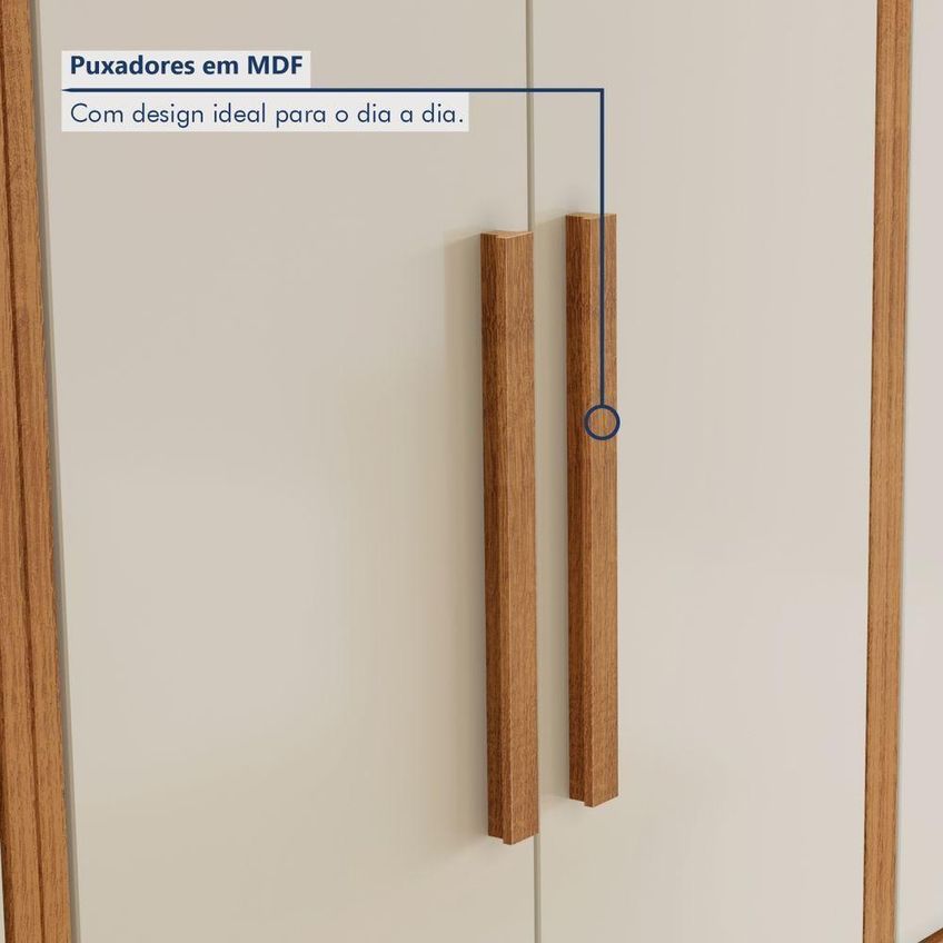 Armário Aéreo Lorena 60cm 2 Portas MDF-MDP Off White Kaiki Móveis - imagem 3