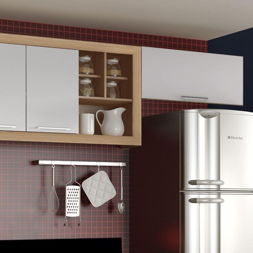 Armario De Cozinha Aspen A48 4 Gavetas Mdf-mdp Amadeirado Ditália Móveis - imagem 3