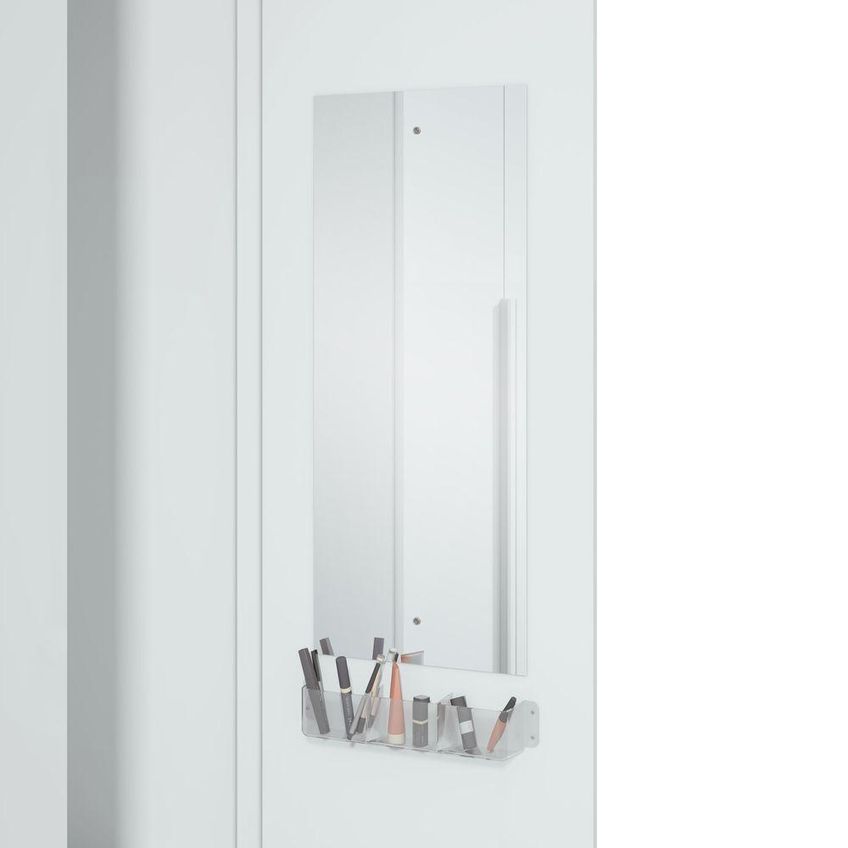Guarda Roupa Casal Imperatore 6 Portas De Bater 6 Gavetas MDF Com Espelhos Branco Móveis Lopas - imagem 4
