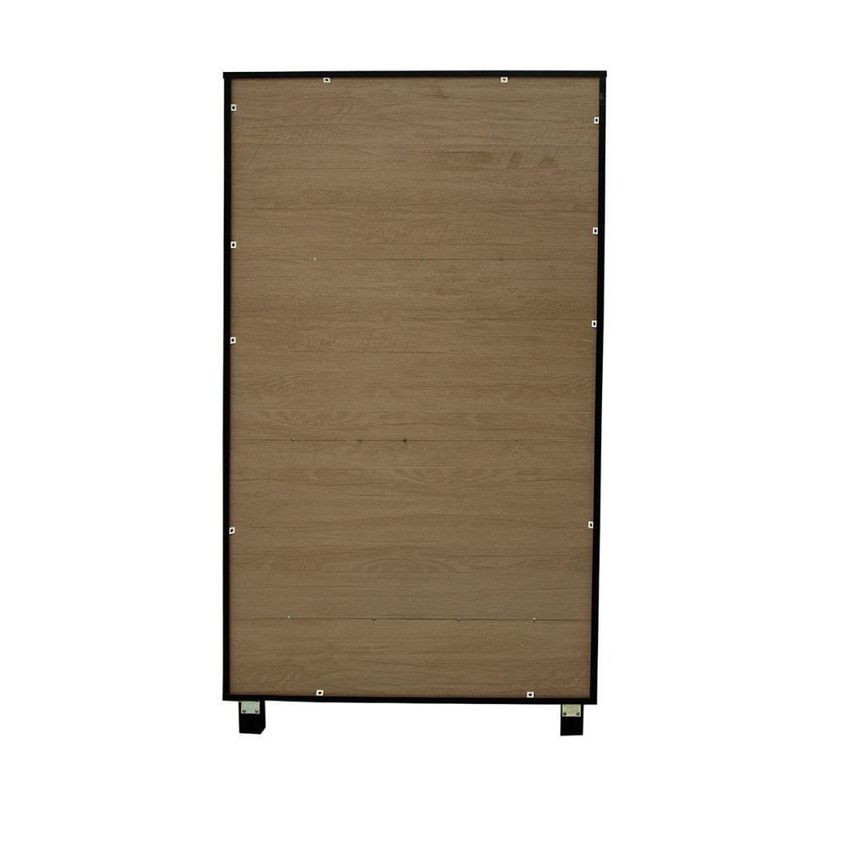 Cristaleira E-966 2 Portas 1 Gaveta MDP Fosco Riviera Preto Ditália Móveis - imagem 3