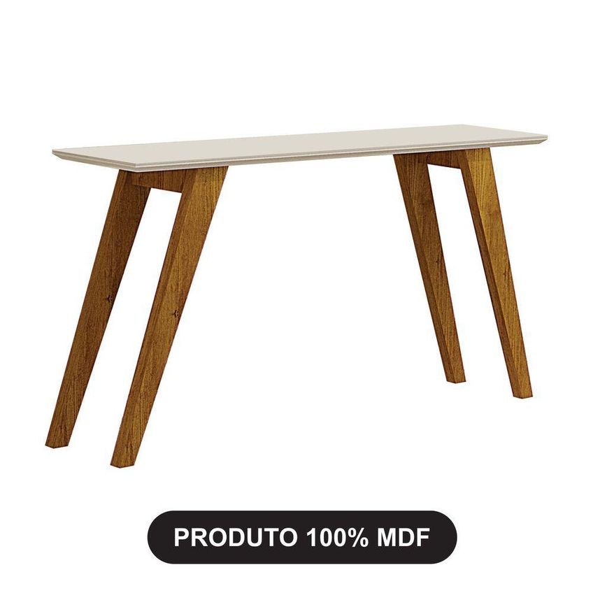 Aparador Lavínia Contemporâneo Sem Porta Sem Gaveta MDF 136cm Cinamomo-Off White Leifer Móveis - imagem 4