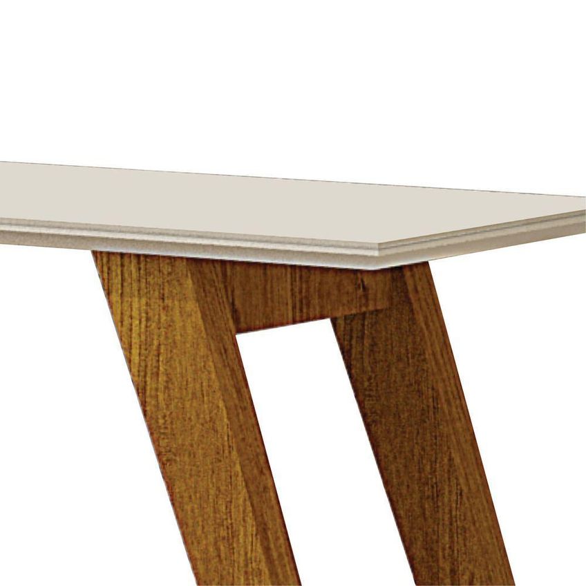 Aparador Lavínia Contemporâneo Sem Porta Sem Gaveta MDF 136cm Cinamomo-Off White Leifer Móveis - imagem 5