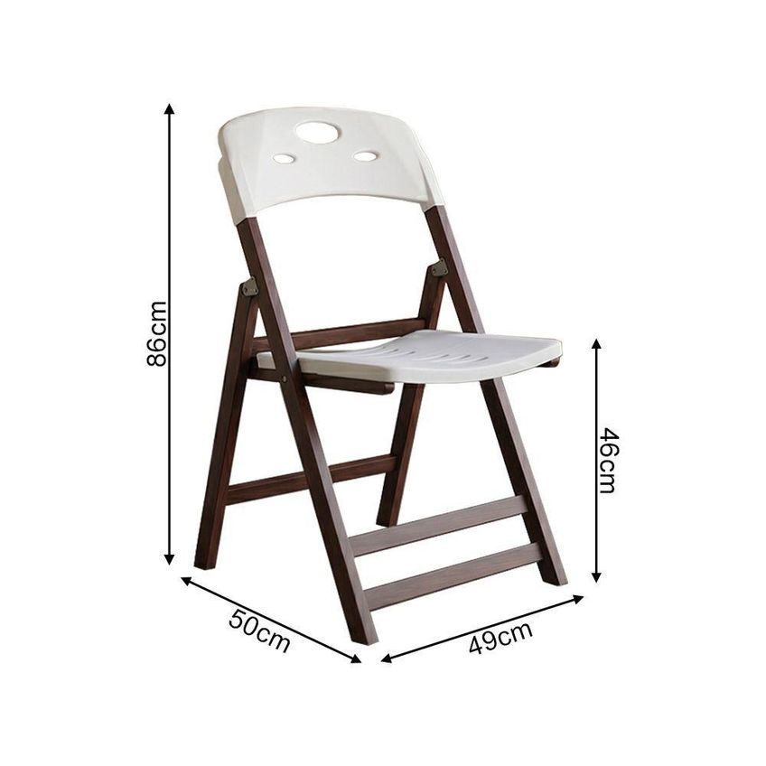 Cadeira Dobrável Elegance Madeira Polipropileno 49cm Branco Mais Madeira - imagem 3