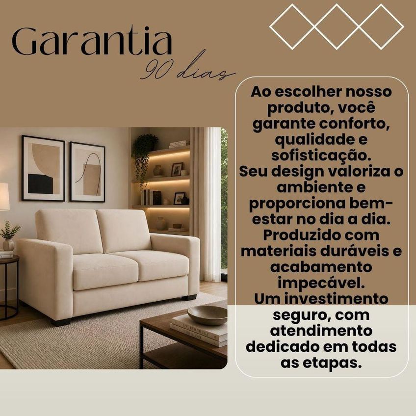 Sofá Namoradeira 3 Lugares 200cm Preto Suede Black House Decor - imagem 3