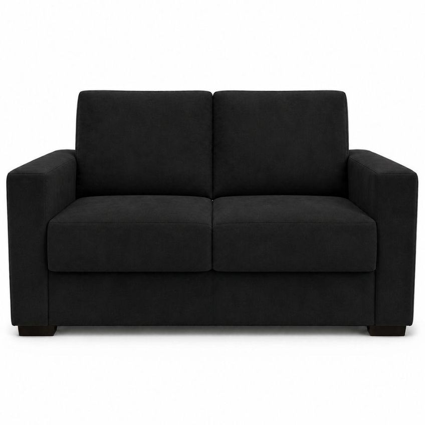 Sofá Namoradeira 3 Lugares 200cm Preto Suede Black House Decor - imagem 5