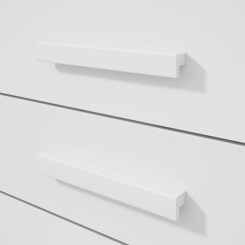 Cômoda Baião 4 Gavetas MDP Puxador MDF Branco Fosco Móveis Lopas - imagem 5