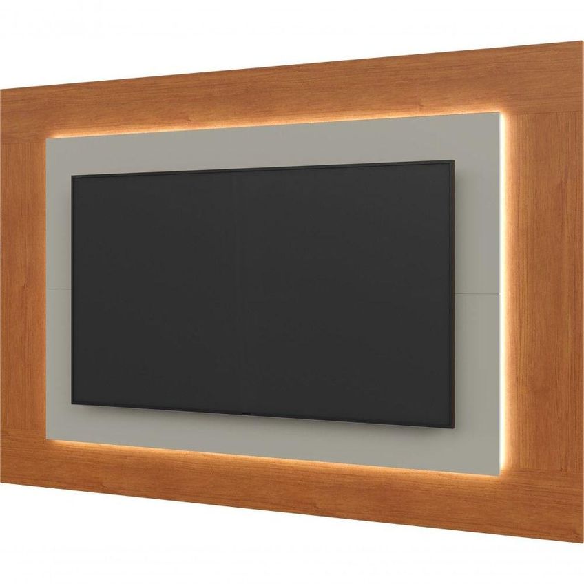 Painel Grécia Para TV 65" 180cm MDF-MDP Com Iluminação LED Off White Mavaular - imagem 3