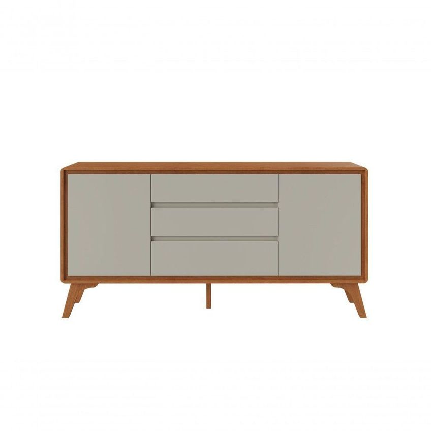Buffet Sinus 2 Portas 3 Gavetas MDF 165cm Off White Mavaular Móveis - imagem 3