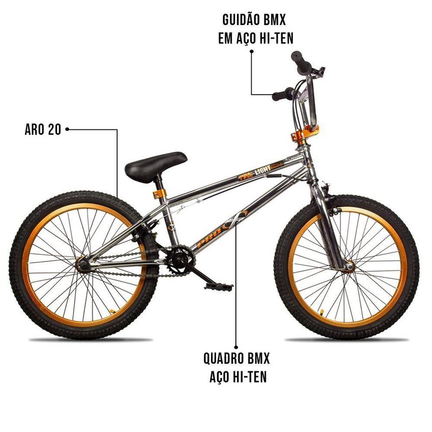 Bicicleta Freedom P03 Bmx Aro 20 Aço Com Marchas K7 Cog 9 D'rossi - imagem 3