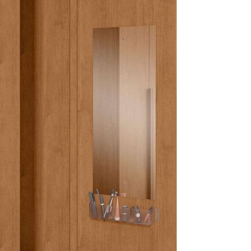Guarda Roupa Casal Imperatore 6 Portas De Bater 6 Gavetas Mdf Rei De Casa Amendoa Clean-Off White - imagem 3