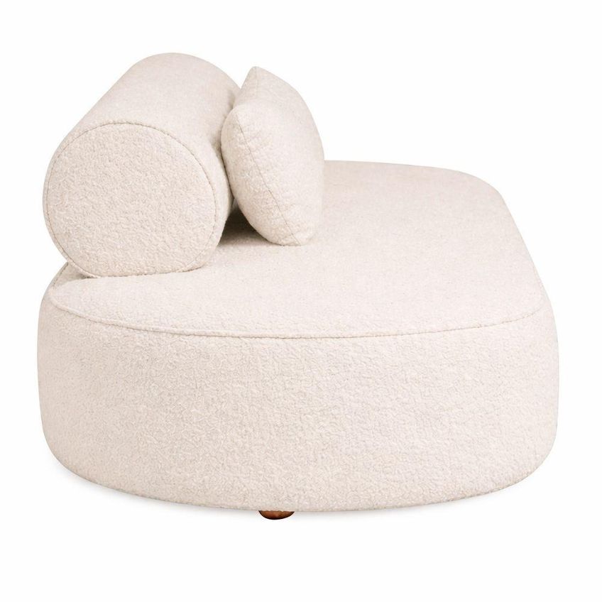 Sofá Orgânico Bi Partido Serina 3 Lugares 230cm Off White Bouclé Sallar - imagem 4