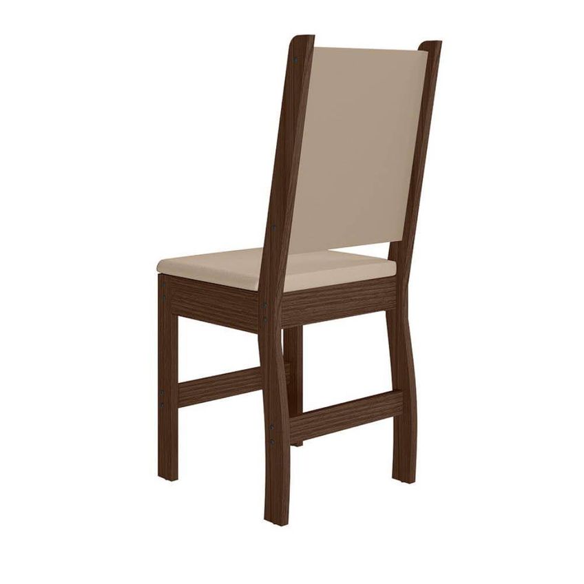 Kit 4 Cadeiras De Jantar Clara MDF Courino Bege Pallazio - imagem 3