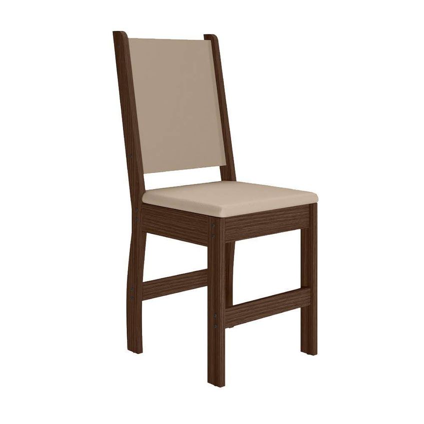 Kit 4 Cadeiras De Jantar Clara MDF Courino Bege Pallazio - imagem 5
