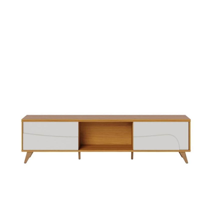 Rack Bancada Amalfi Para TV Até 75" 216cm MDF-MDP Com LED Off White Colibri Móveis - imagem 4