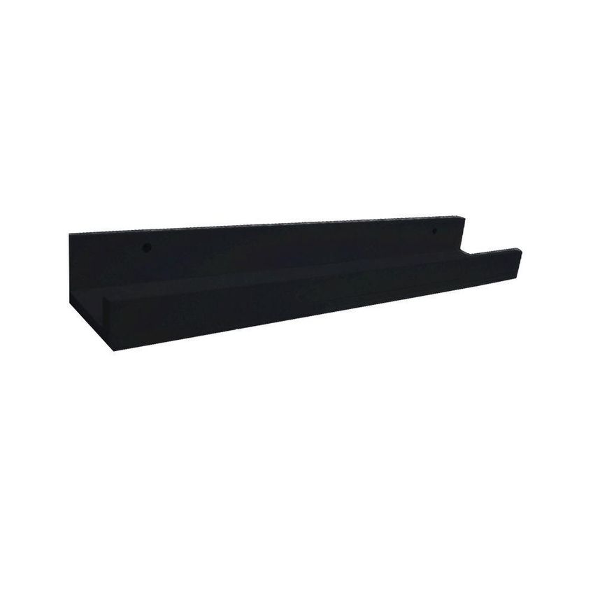 Prateleira Esmalteria Simples 45cm Em Mdf Multiuso Para Organização De Ambientes Preto - imagem 2