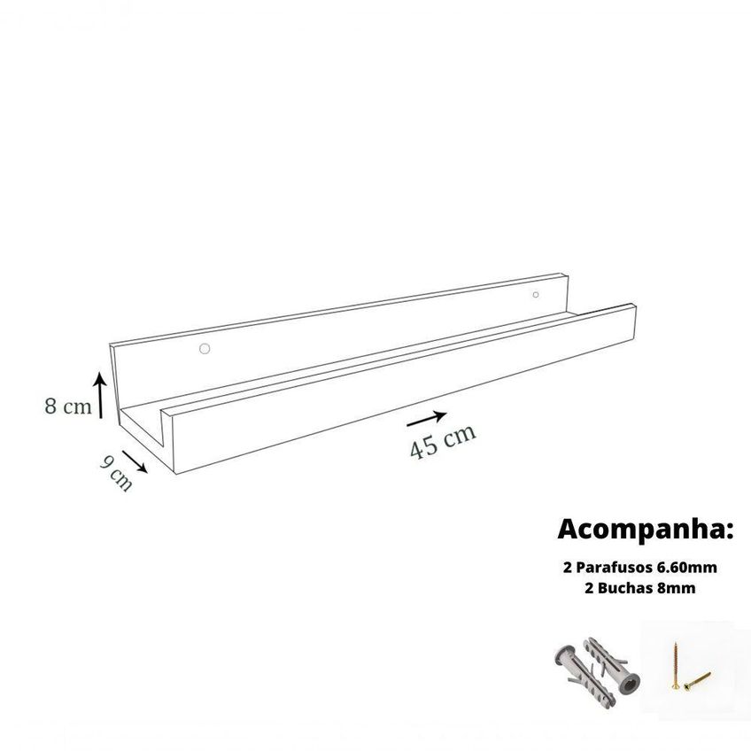 Prateleira Esmalteria 45cm Em Mdf Para Organização Multiuso Branco - imagem 5