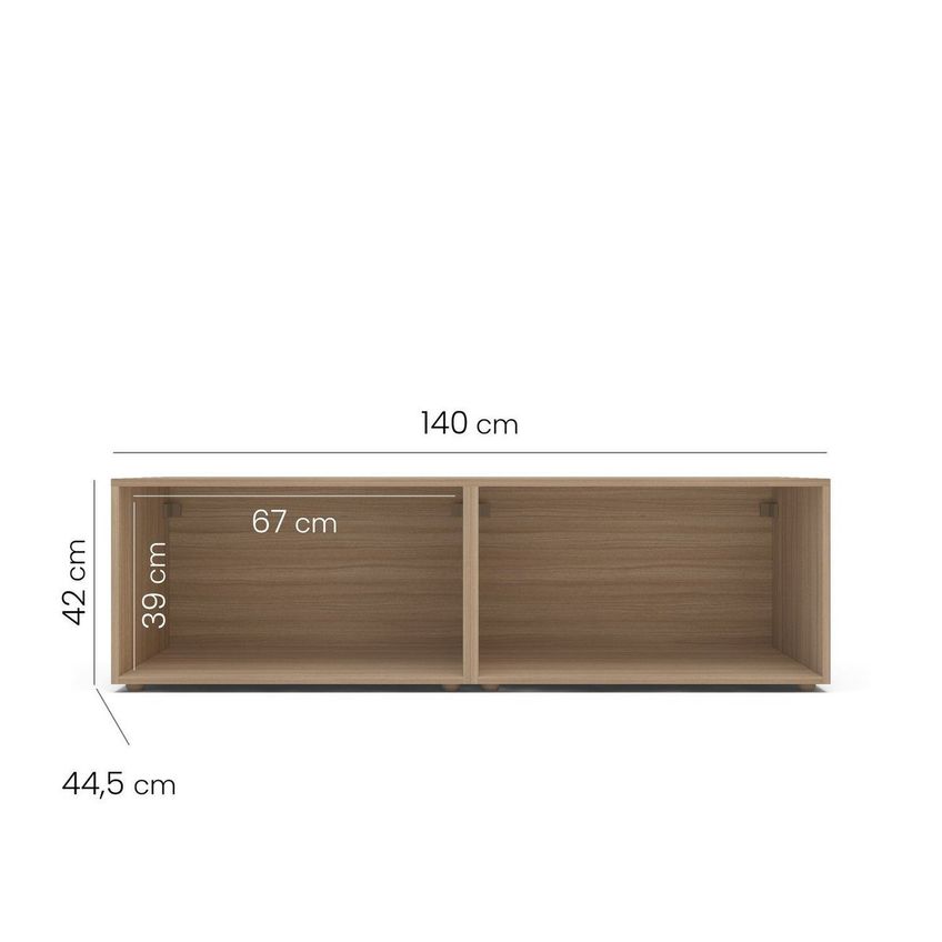Rack Para TV 140 cm Frame Cabecasa Madeiraoriginals Marrom Acácia Acácia - imagem 3