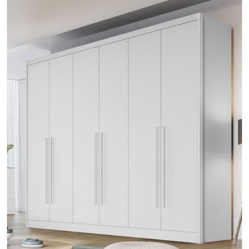 Guarda Roupa Casal Montebello 6 Portas De Bater 6 Gavetas Mdf Neve Móveis Novo Horizonte - imagem 3
