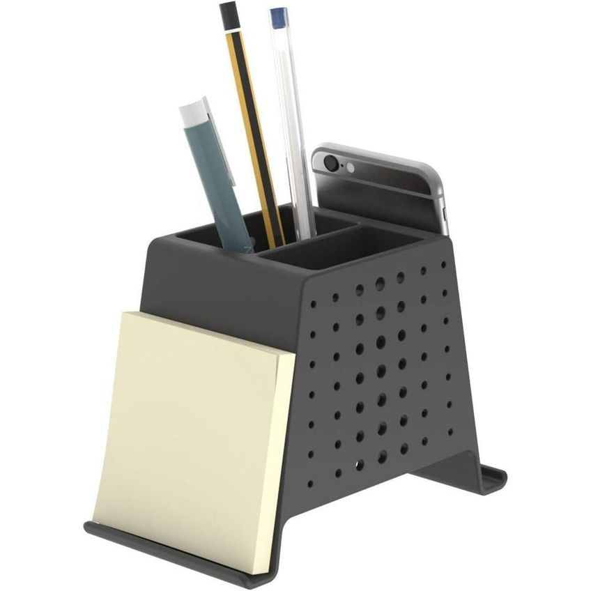 Organizador De Mesa Waleu Prime - Maxcril Com Suporte Para Smartphone E Compartimentos Preto - imagem 4
