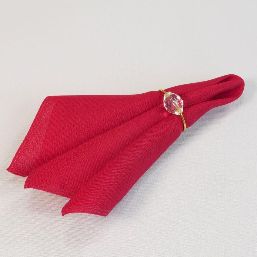 Kit Guardanapos De Mesa Basic Oxford 35x35cm 12 Peças Vermelho Valle Distribuidora - imagem 3