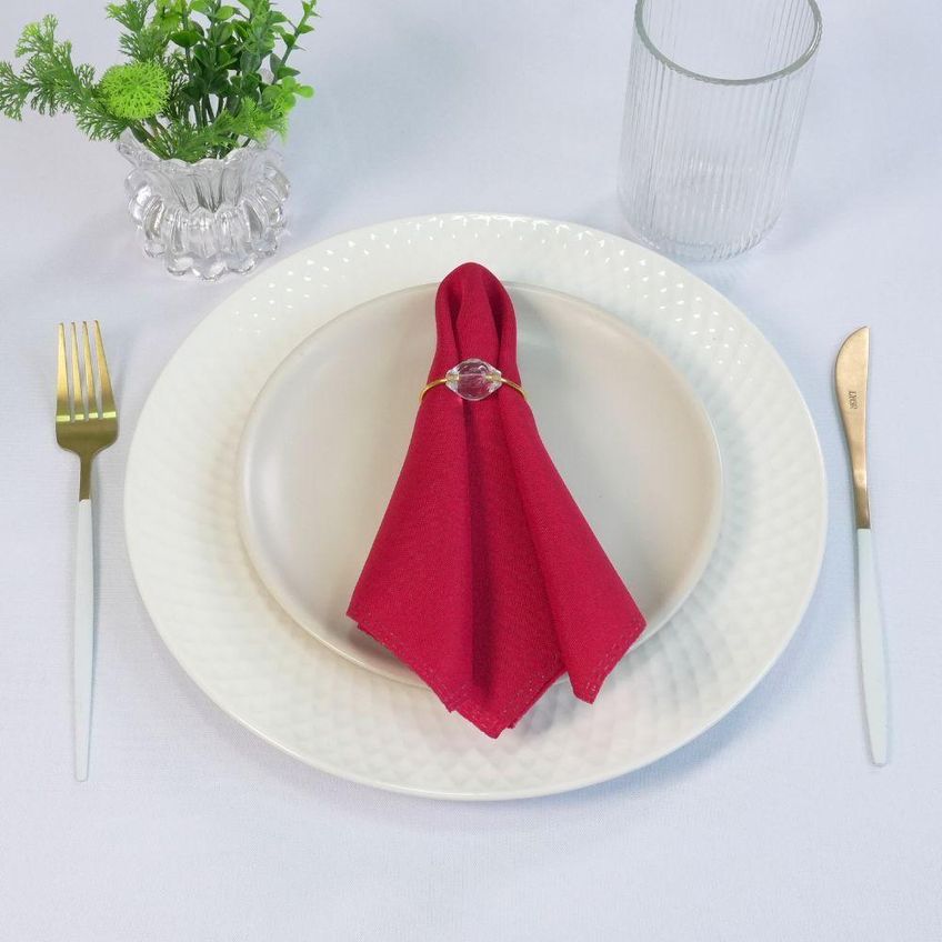 Kit Guardanapos De Mesa Basic Oxford 35x35cm 12 Peças Vermelho Valle Distribuidora - imagem 4