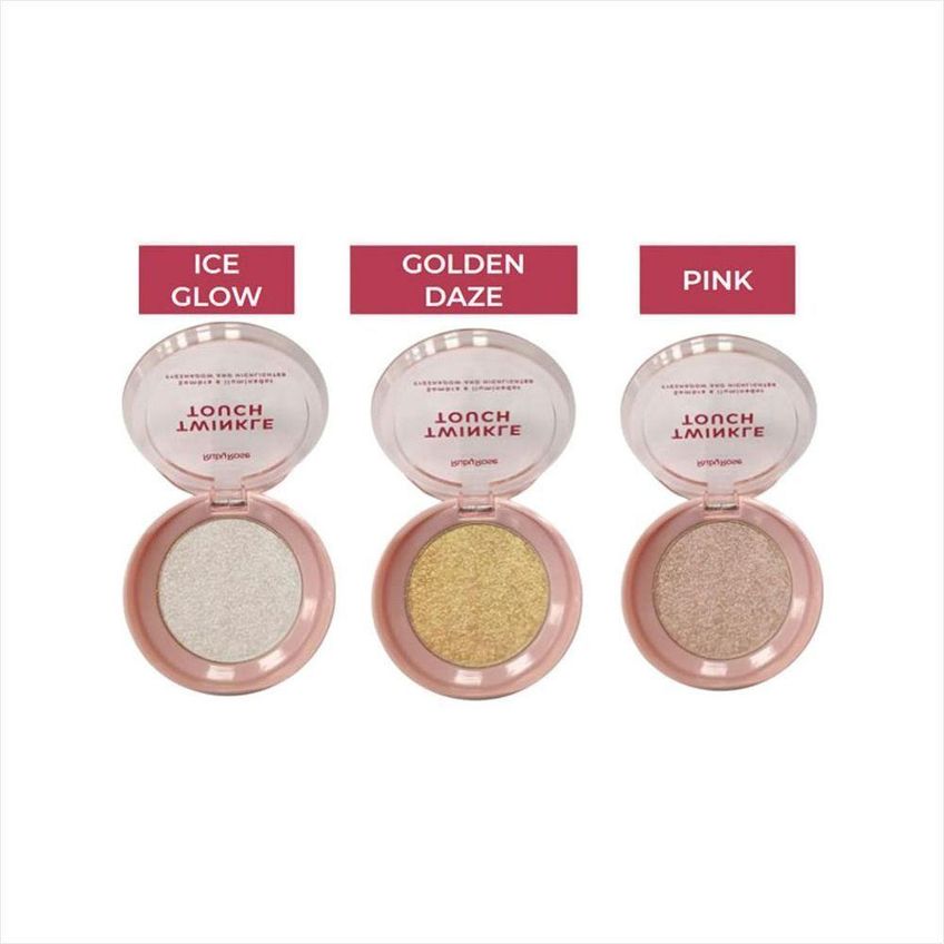 Sombra E Iluminador Twinkle Touch HBM1004 2 Em 1 Com Brilho Radiante Pink Luster Ruby Rose - imagem 5