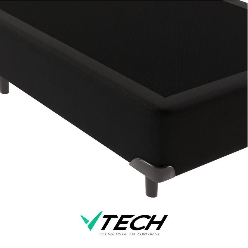 Cama Box Queen Estrutura Em Madeira Base Inteiriça Preto Vtech - imagem 5