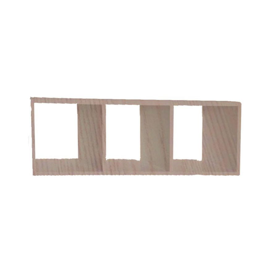 Nicho Triplo F031 70x30x20cm Em MDF 100% Reflorestamento Organizador Amadeirado - imagem 3