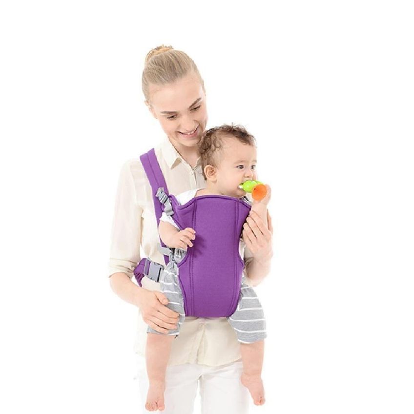 Canguru Para Bebê Ergonômico Slim Com 3 Posições E Alças Acolchoadas Roxo Yeet - imagem 3