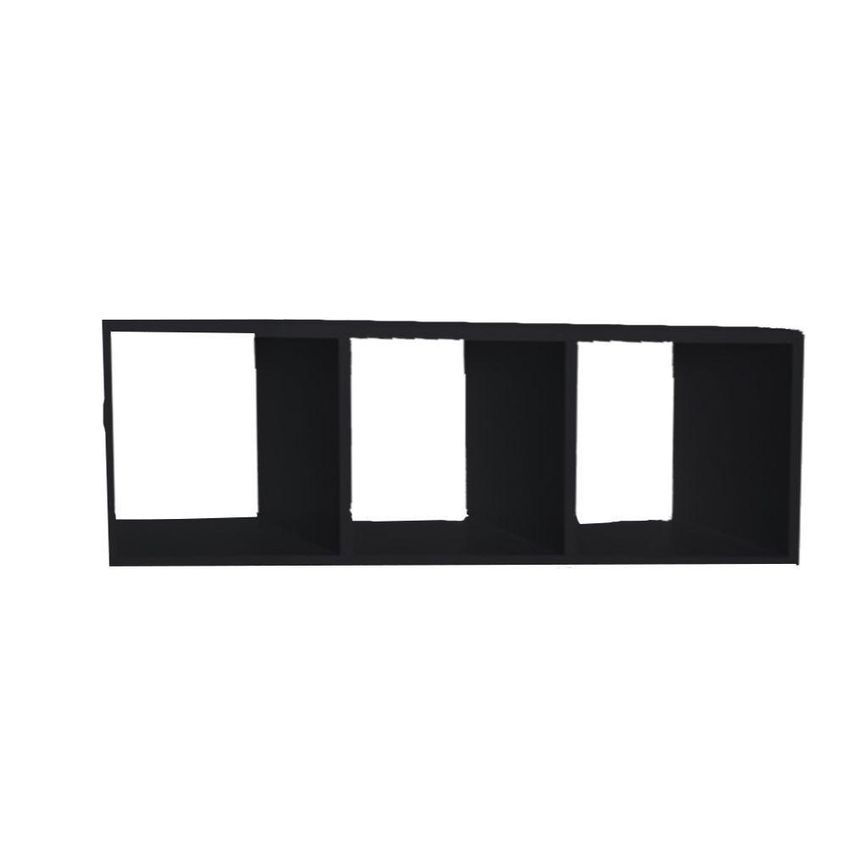 Nicho Triplo F031 70x30x20cm Em MDF 100% Reflorestamento Preto - imagem 3