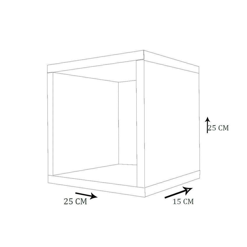 Nicho Decorativo F031 25x25x15cm Em Mdf Para Decoração De Ambientes Preto - imagem 4