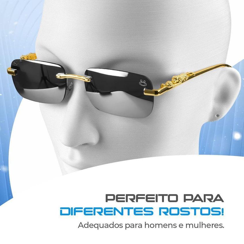 Óculos De Sol Orizom Spaceman Jaguar Em Metal Preto Com Lente Polarizada E Case Rígida Público - imagem 4