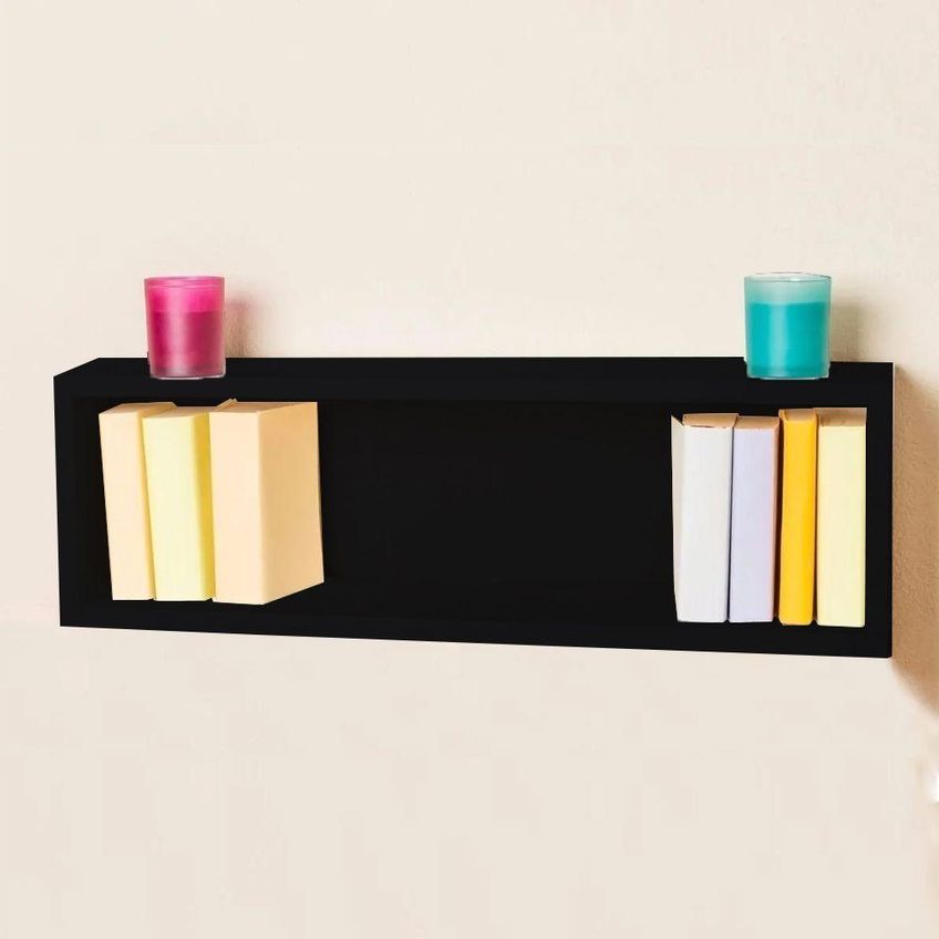 Nicho Decorativo [f031] Retangular 70x15x15 Em Mdf 100% Reflorestamento Preto - imagem 3