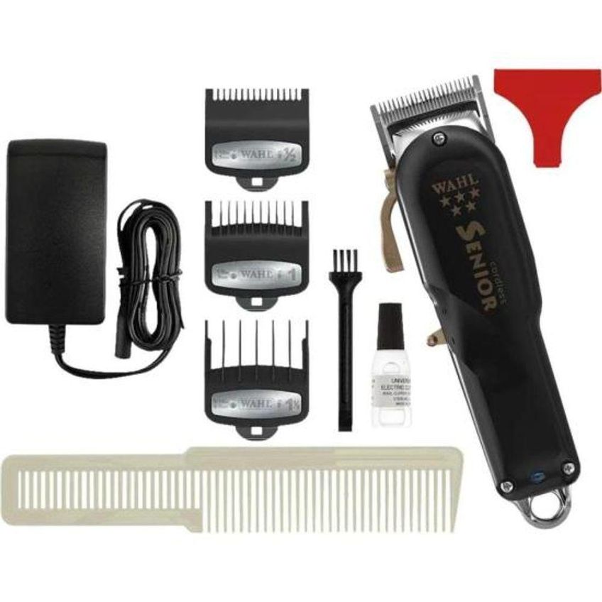 Máquina De Corte De Cabelo Wahl Senior Cordless Profissional Lâmina Ajustável Sem Fio Preto Bivolt - imagem 3