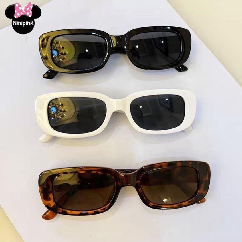 Óculos De Sol Infantil OEM Retro Vintage Retangular Quadrado Hype Rap Moda Em Policarbonato - imagem 4