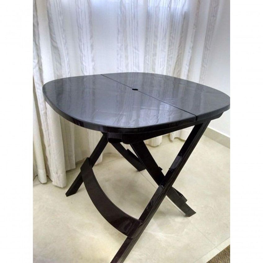 Mesa de Canto Dobrável Plástico Resistente JSN Quadrada com Tampo em Plástico Branco Higipack - imagem 3