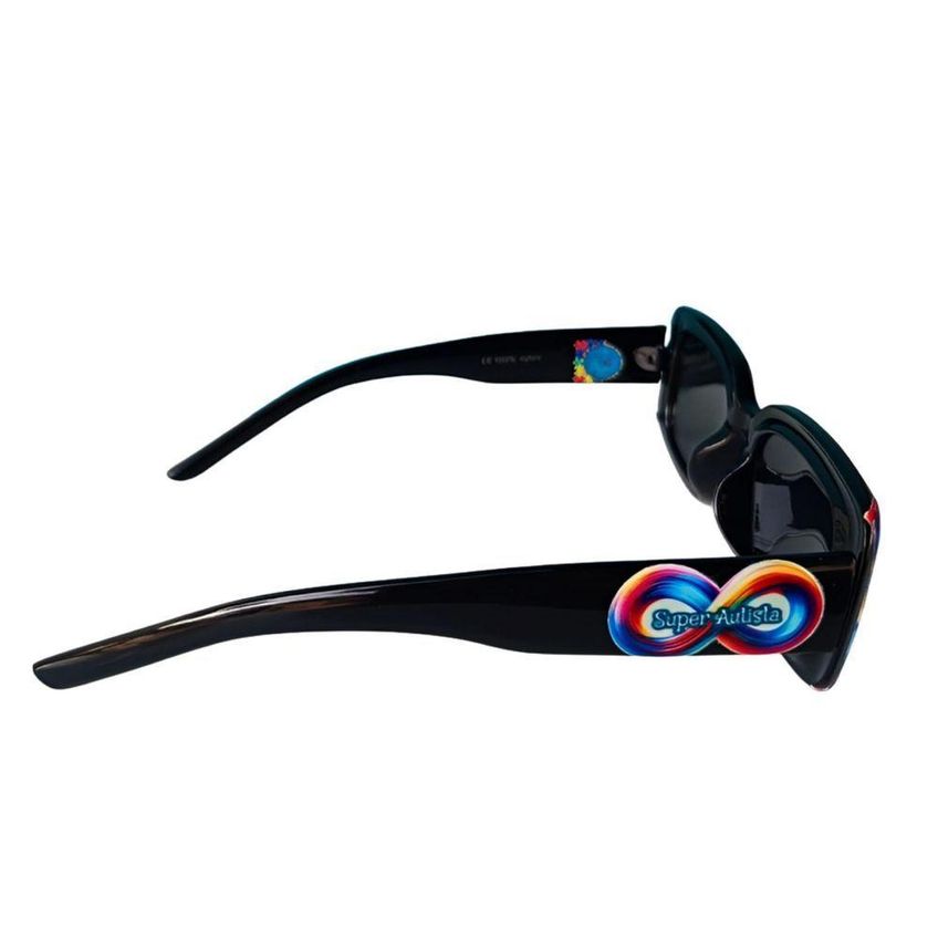 Óculos Escuros Infantis Coleção Tea E Amor Infinity Black Em Nylon Flexível Preto Para Crianças - imagem 3