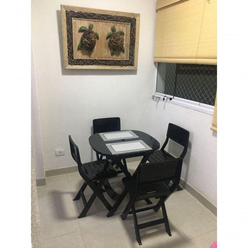 Mesa de Canto Dobrável Plástico Resistente JSN Quadrada com Tampo em Plástico Branco Higipack - imagem 5