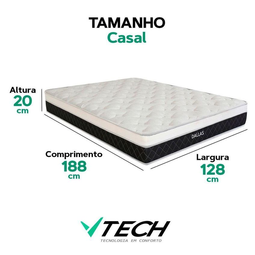 Colchão Viúva Dallas Molas Ensacadas D33 Euro Pillow Vtech - imagem 4