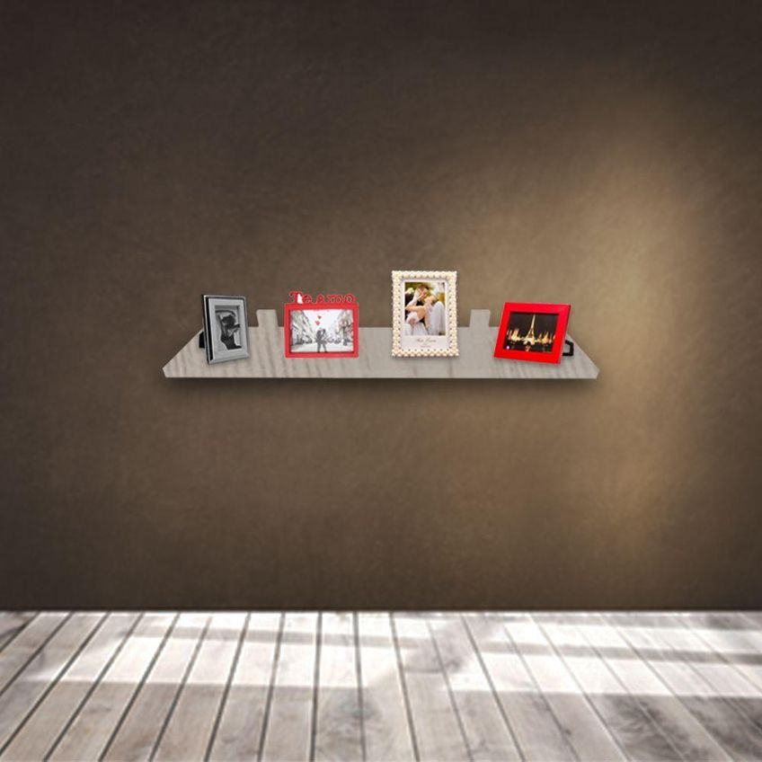 Prateleira F031 70x15cm MDF Com Suporte Para Organização De Ambientes Amadeirado - imagem 5